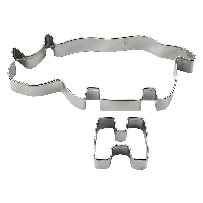 Tigercrown Cake Land 3D Rhinoceros Cookie Cutter – Stainless Steel Baking Stencil 1
