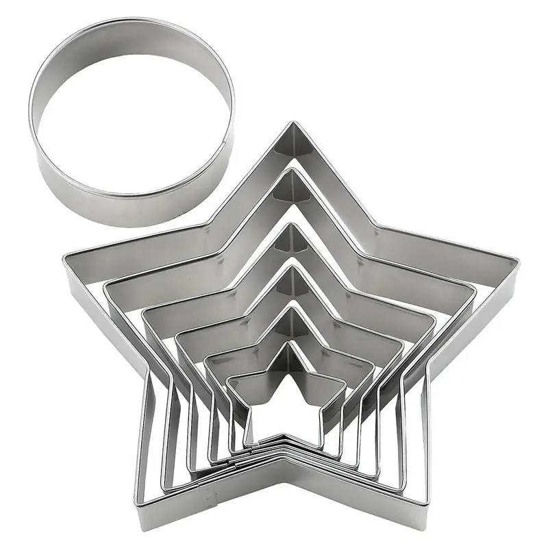Tigercrown Cake Land Christmas Cookie Cutter Set – 7-Piece Stainless Steel Holiday Collection 1