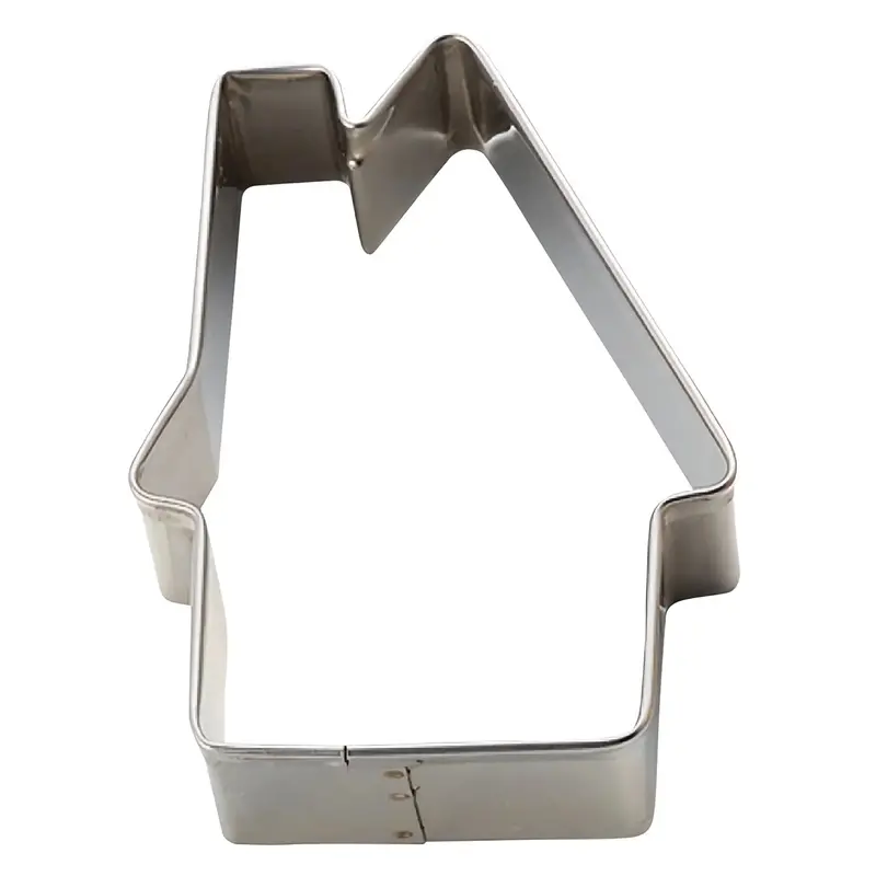 Tigercrown Cake Land House-Shaped Cookie Cutter – Stainless Steel Detailed Baking Mold 1