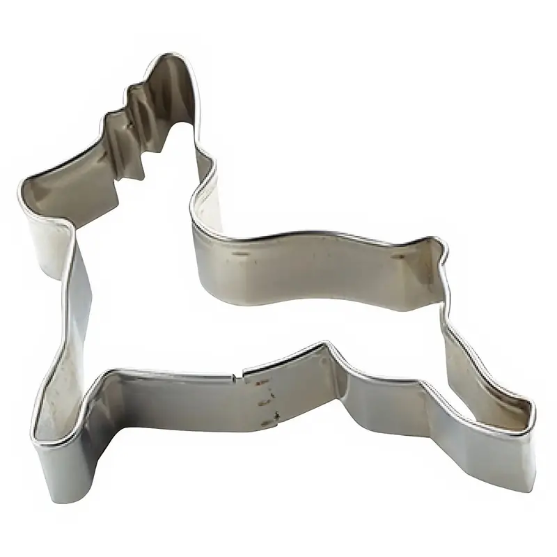 Tigercrown Reindeer Cookie Cutter – Durable Stainless Steel Christmas Baking Shape 1