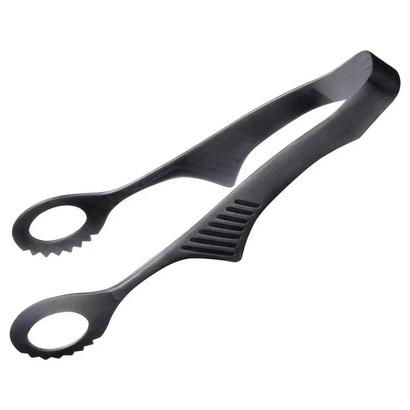 Todai Rikyu Black Non-Slip All-Purpose Buffet Tongs – Heavy-Duty Stainless Steel 1