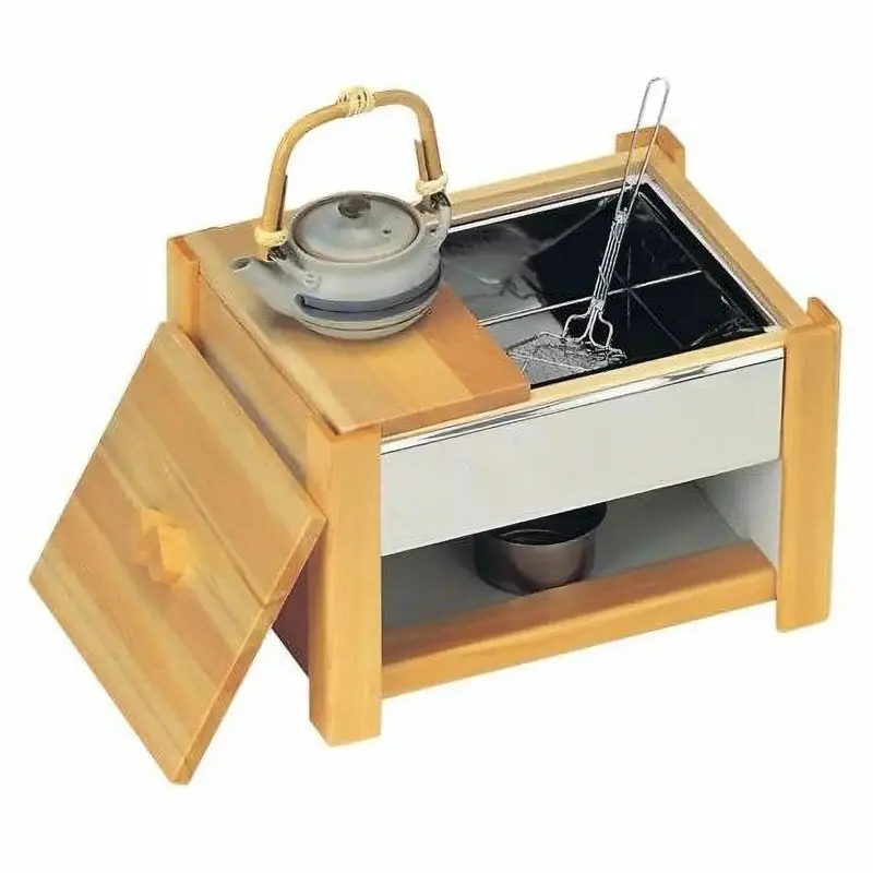 Tsk Hinoki Cypress Yudofu Hot Pot Set – Handcrafted Wooden Tabletop Design 1