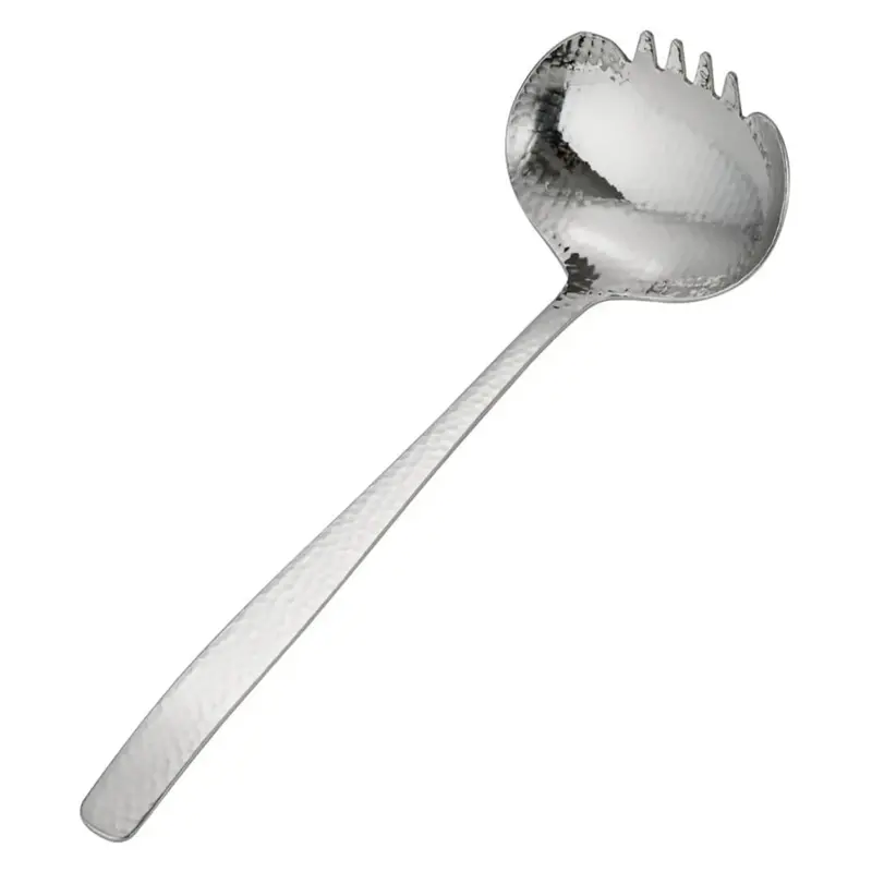 Wada Hammered-Finish Stainless Steel Fork Ladle – Textured, Handcrafted Serving Tool 1