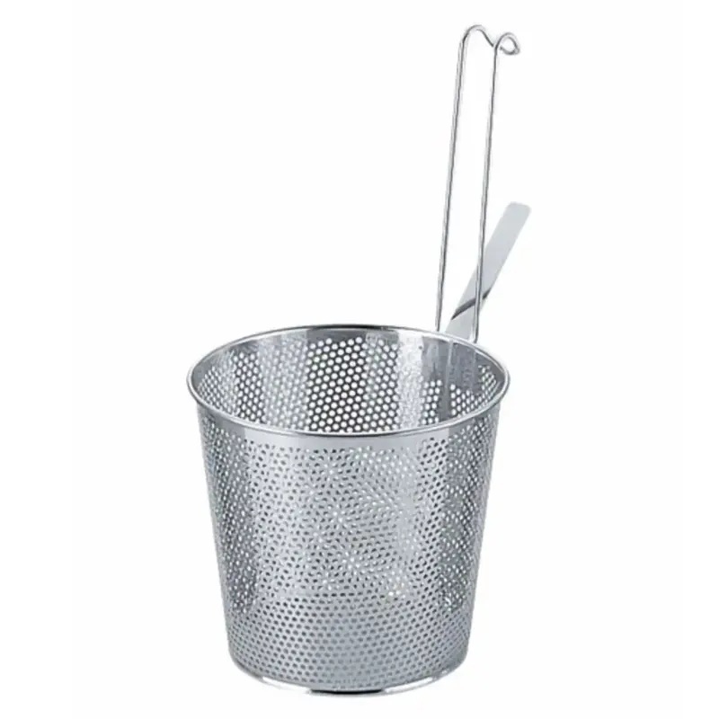 Yukiwa Perforated Stainless Steel Flat-Bottom Udon Strainer (No Handle) 1
