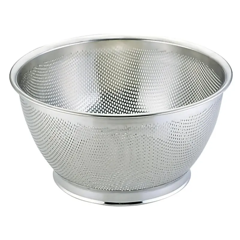 Yukiwa Stainless Steel Deep Drain Colander With Reinforced Base 1