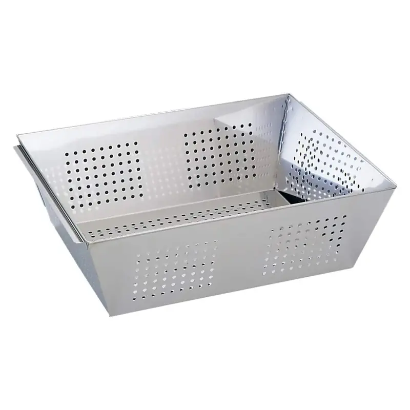 Yukiwa Stainless Steel Perforated Rectangular Drain Basket 1
