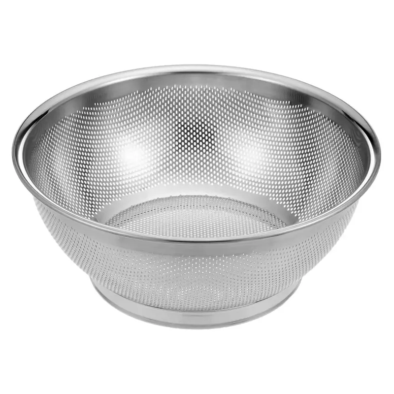 Yukiwa Stainless Steel Shallow Drain Colander With Integrated Base 1