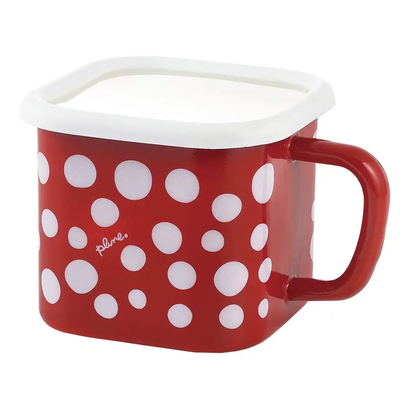 Yutaka Horo Enamel Multi-Square Dot Pattern Cooking Pot 1